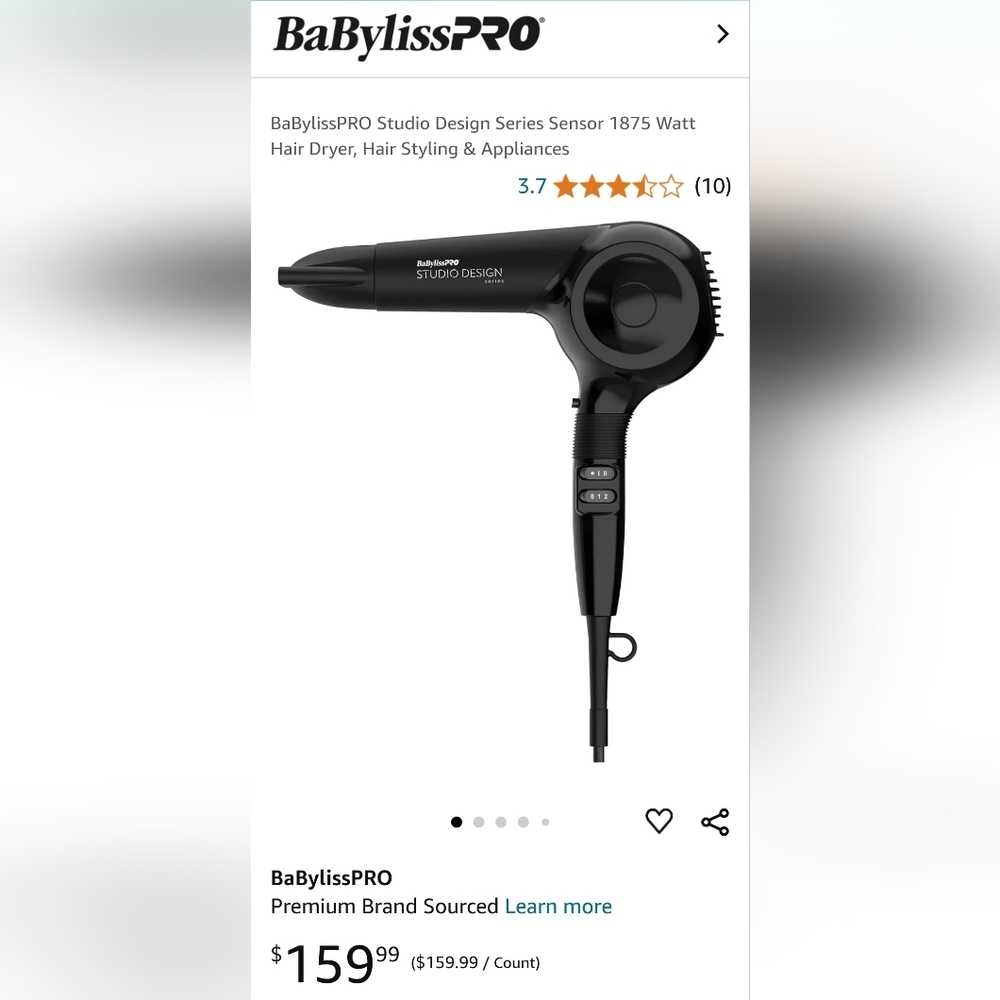BaBylissPRO Leandro (Studio Design) Limited Hair dryer - Picture 3 of 3